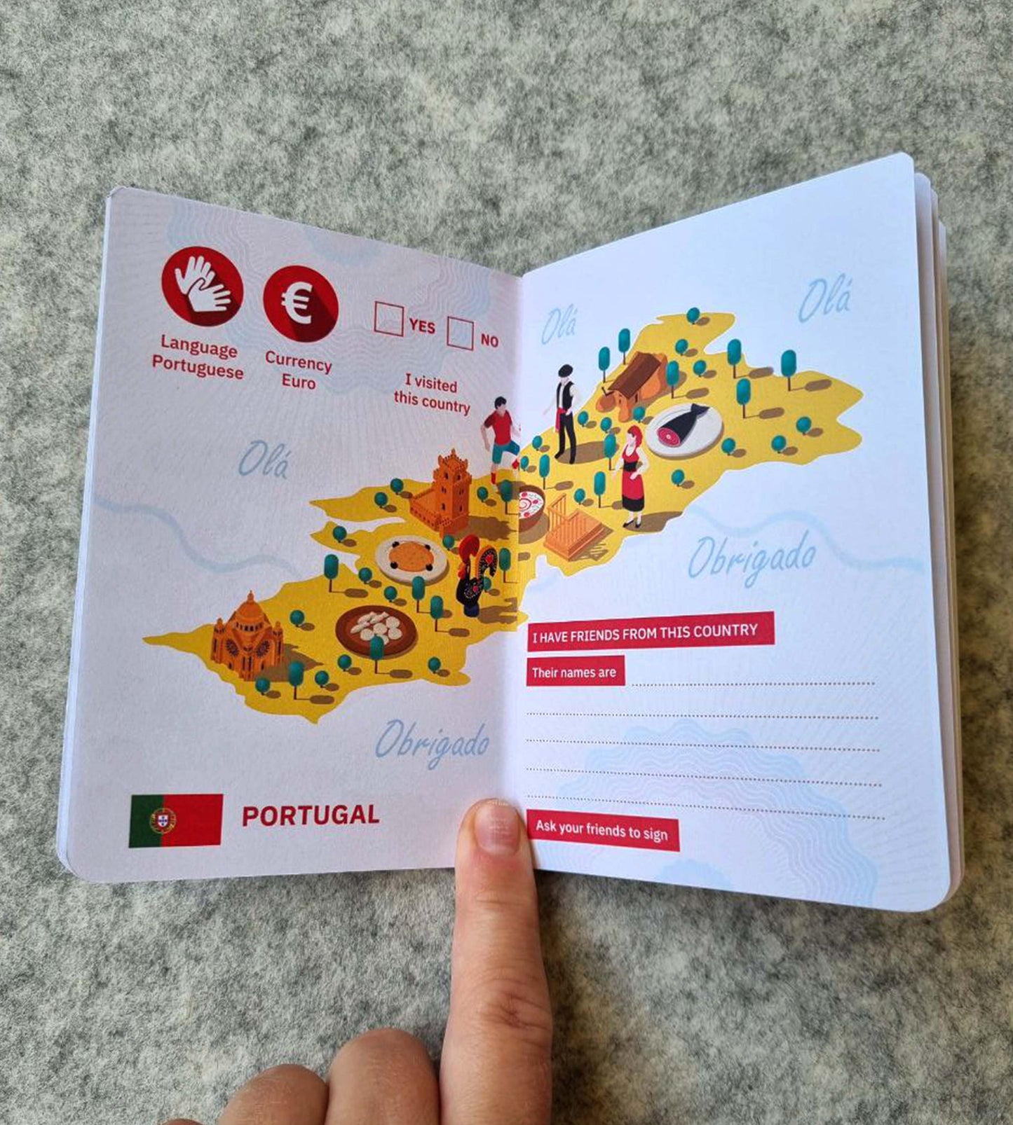 Kids passport RED